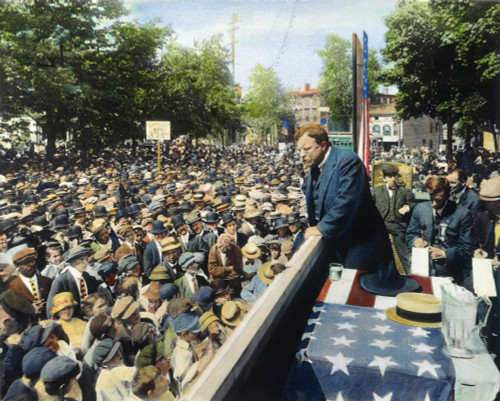 Theodore Roosevelt /N(1858-1919). 26Th President Of The United States. Campaigning In New Brunswick, New Jersey. Photograph, June 1912. Poster Print by Granger Collection - Item # VARGRC0009604