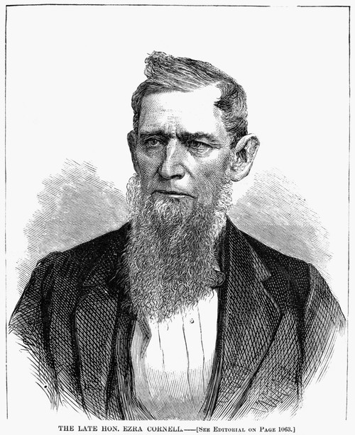 Ezra Cornell (1807-1874). /Namerican Financier And Philanthropist. Wood Engraving, American, 1874. Poster Print by Granger Collection - Item # VARGRC0265960