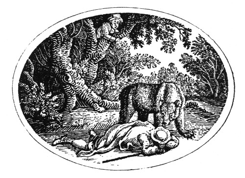 Bewick: Man And Bear. /Nwood Engraving, Early 19Th Century, By Thomas Bewick (1753-1828). Poster Print by Granger Collection - Item # VARGRC0077877