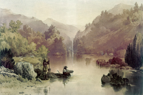 California Gold Rush. /N'Panning Gold, California.' Watercolor By William Mcilvain, C1849-1856. Poster Print by Granger Collection - Item # VARGRC0102339