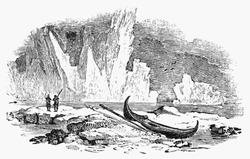 Iceberg & Kayak. /Nwood Engraving By Thomas Bewick, Early 19Th Century. Poster Print by Granger Collection - Item # VARGRC0067444