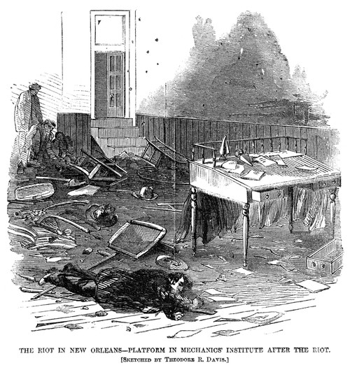 New Orleans: Riot Of 1866. /Nthe Riot Of August, 1866. Wood Engraving From A Contemporary American Newspaper. Poster Print by Granger Collection - Item # VARGRC0052103