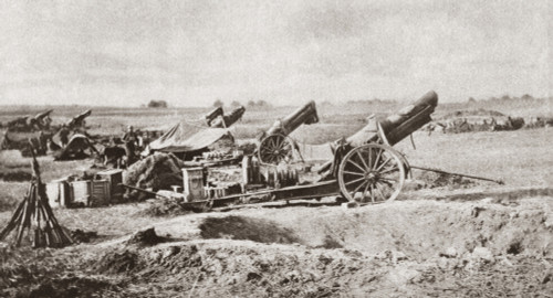 World War I: Artillery. /Namerican Battery Of 155Mm Cannons Near Soissons In July 1918. Photograph. Poster Print by Granger Collection - Item # VARGRC0407910