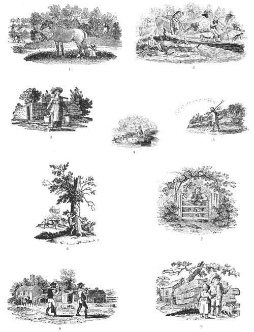 Farming: Almanac Cuts. /Nwood Engravings, Early 19Th Century. Poster Print by Granger Collection - Item # VARGRC0078015