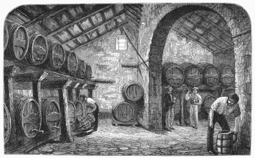 Spain: Winery. /Nancient Bodega Of La Tercia At Montilla. Winery In C_rdoba, Spain. 19Th Century Engraving. Poster Print by Granger Collection - Item # VARGRC0091967