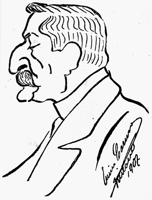 Giovanni Verga (1840-1922). /Nitalian Writer. Caricature, 1907, By Enrico Caruso. Poster Print by Granger Collection - Item # VARGRC0071599