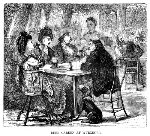 Germany: Wurzburg, 1870. /Nbeer Garden At Wurzburg, Germany. Engraving, American, 1870. Poster Print by Granger Collection - Item # VARGRC0266154
