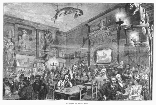 Paris: Cabaret, 1887. /Ncabaret Du Chat Noir, Paris, France. Line Engraving, 1887. Poster Print by Granger Collection - Item # VARGRC0097664