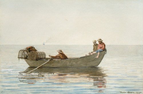 Homer: Three Boys, 1875. /N'Three Boys In A Dory With Lobster Pots.' Winslow Homer, Watercolor And Gouache Over Graphite On Paper, 1875. Poster Print by Granger Collection - Item # VARGRC0468528