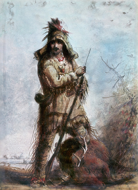 Miller: Rocky Mountain Man. /Nlouis, A Rocky Mountain Trapper. Painting By Alfred Jacob Miller, 19Th Century. Poster Print by Granger Collection - Item # VARGRC0120354