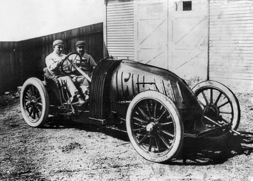 Racecar Drivers, 1906. /Na French Racecar Driver And A Companion Photographed In His Car After Winning A Race At The Circuit De La Sarthe Near Le Mans, France, 27 June 1906. Poster Print by Granger Collection - Item # VARGRC0164199