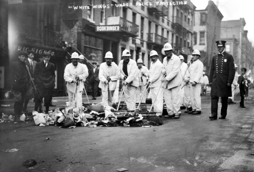 Street Sweepers, 1911. /Nstreet Sweepers At Work, Under Police Protection, During A Garbage Strike In New York City, November 1911. Poster Print by Granger Collection - Item # VARGRC0116499