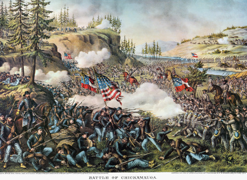 Battle Of Chickamauga 1863. /Nthe Battle Of Chickamauga, Georgia, 19-20 September 1863: Lithograph, 1890, By Kurz & Allison. Poster Print by Granger Collection - Item # VARGRC0011771