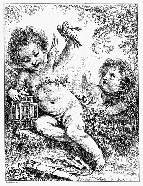 Boucher: Cherubim. /Netching By Francois Boucher (1703-1770). Poster Print by Granger Collection - Item # VARGRC0092153