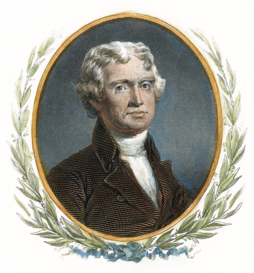 Thomas Jefferson (1743-1826). Third President Of The United States. Engraving, 19Th Century. Poster Print by Granger Collection - Item # VARGRC0007902