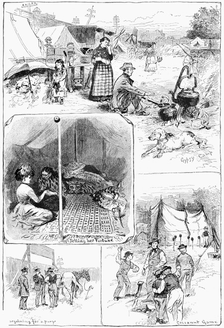 New York: Gypsies, 1882. /Nscenes At The Gypsy Encampment On Broadway In New York City. Engraving, American, 1882. Poster Print by Granger Collection - Item # VARGRC0267137