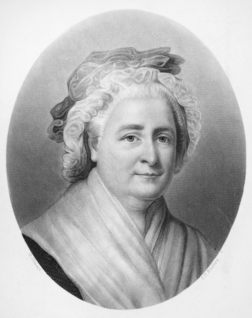 Martha Washington /N(1732-1802). Wife Of George Washington. Steel Engraving, American, 19Th Century, After The Gilbert Stuart Painting. Poster Print by Granger Collection - Item # VARGRC0056386