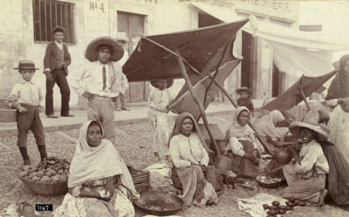 Mexico: Market, C1915. /Nwomen Selling Fruits And Vegetables At A Market In Mexico. Photograph, C1915. Poster Print by Granger Collection - Item # VARGRC0371339