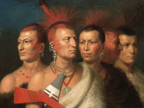 King: Pawnee Braves, 1822. /Nyoung Omaha, War Eagle, Little Missouri, And Pawnees. Oil On Canvas, 1822, By Charles Bird King. Poster Print by Granger Collection - Item # VARGRC0025982