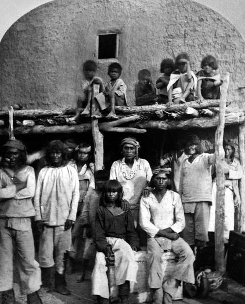 New Mexico: Zunis, 1873. /Ngroup Of Young Zuni Men And Boys At A Pueblo Village In New Mexico. Stereograph By Timothy O'Sullivan, 1873. Poster Print by Granger Collection - Item # VARGRC0118493