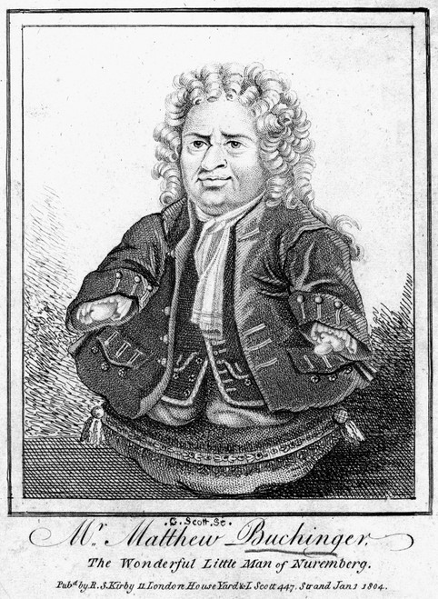 Germany: Dwarf, 1804. /Nmr. Matthew Buchinger, The Wonderful Little Man Of Nuremberg, Germany. Etching And Engraving, English, 1804. Poster Print by Granger Collection - Item # VARGRC0093924