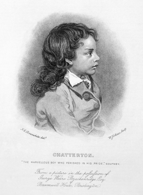 Thomas Chatterton /N(1752-1770). English Poet. Line And Stipple Engraving. Poster Print by Granger Collection - Item # VARGRC0059279