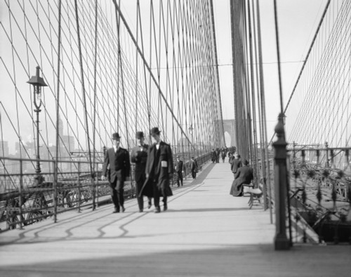 Brooklyn Bridge, C1912. /Nalong The Pedestrian Promenade, C1912. Poster Print by Granger Collection - Item # VARGRC0409539