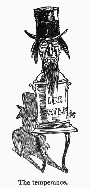 Temperance Voter, C1896. /Nthe Temperance Voter, Characterized By His Drink Of Choice, Ice Water. Cartoon Engraving, American, C1896. Poster Print by Granger Collection - Item # VARGRC0098534