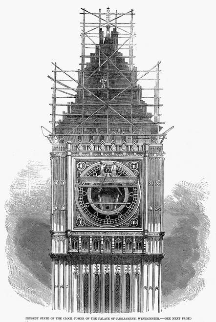 London: Clock Tower, 1856. /Nthe Clock Tower Of Westminster Palace, London, England, As It Appeared While Under Construction In 1856. Contemporary English Wood Engraving. Poster Print by Granger Collection - Item # VARGRC0094174 London: Clock Tower, 1856. /Nthe Clock Tower Of Westminster Palace, London, England, As It Appeared While Under Construction In 1856. Contemporary English Wood Engraving. Poster Print by Granger Collection - Item # VARGRC0094174