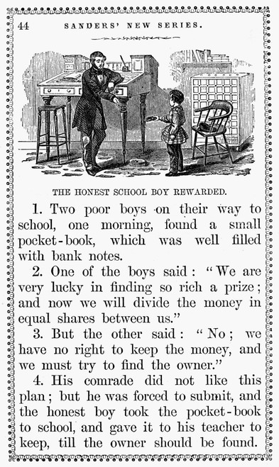Elementary School, 1862. /Nwood Engraving, American. Poster Print by Granger Collection - Item # VARGRC0077439