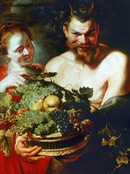 Rubens: Faun And Nymph. /Noil On Canvas By Peter Paul Rubens (1577-1640). Poster Print by Granger Collection - Item # VARGRC0115394