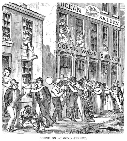 St. Louis, Missouri, 1878. /Nstreet Scene In The Red-Light District Of St. Louis, Missouri. Wood Engraving, 1878. Poster Print by Granger Collection - Item # VARGRC0029258