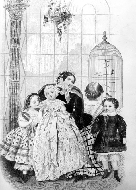Mother And Children, 1856. /Nlithograph, 1856. Poster Print by Granger Collection - Item # VARGRC0033124