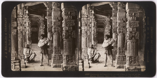 India: Qutb Mosque, C1907. /N'Curiously And Beautifully Carved Pillars In The Hall Of The Kutbul Mosque, Delhi, India.' Stereograph, C1907. Poster Print by Granger Collection - Item # VARGRC0323225