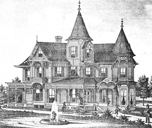 New Jersey: Atwood House. /Nthe George Atwood Residence In Hackensack, New Jersey. Wood Engraving, C1876. Poster Print by Granger Collection - Item # VARGRC0016469