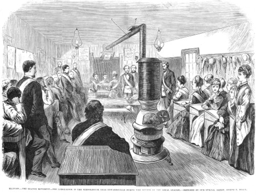 GRANGE MOVEMENT, 1873. /n'Gift for the Grangers.' American lithograph, 1873  Stock Photo - Alamy