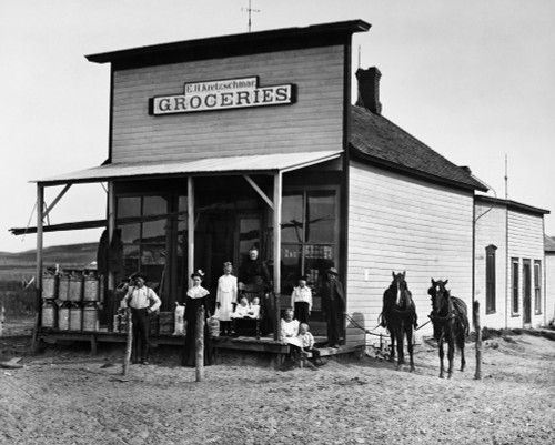 Nebraska: Grocery Store./Nthe E.H. Kretzschmar Grocery Store In Sartoria, Buffalo County, Nebraska. Photographed By Solomon D. Butcher, 1903. Poster Print by Granger Collection - Item # VARGRC0184248