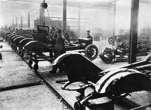 Automobile Manufacturing. /Nan American Auto Assembly Line, C1910. Poster Print by Granger Collection - Item # VARGRC0006818