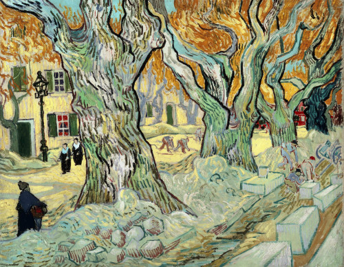 Van Gogh: The Road Menders. /Noil On Canvas, Vincent Van Gogh, 1889. Poster Print by Granger Collection - Item # VARGRC0433675