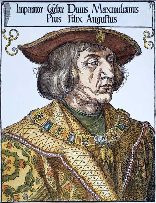 Maximilian I (1459-1519). /Nholy Roman Emperor, 1493-1519.Woodcut, 1519, By Albrecht Durer. Poster Print by Granger Collection - Item # VARGRC0008280