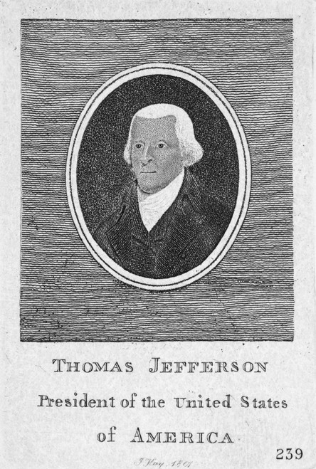 Thomas Jefferson /N(1743-1826). Third President Of The United States. Etching, 1807. Poster Print by Granger Collection - Item # VARGRC0089793