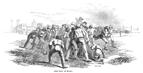 England: Rugby, 1845. /Nrugby Version Of Football Played At Rugby School In England, 1845. Contemporary English Wood Engraving. Poster Print by Granger Collection - Item # VARGRC0354062