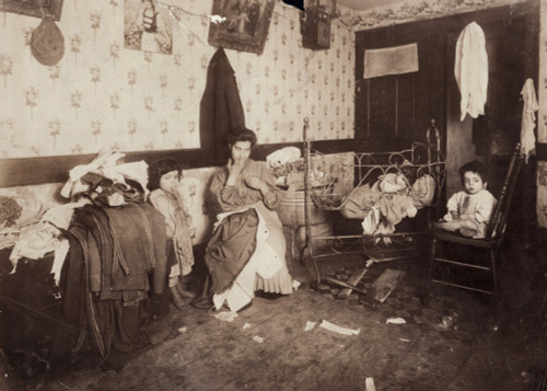 Home Industry, 1912. /Na Woman In A Tenement In New York'S Lower East Side, Sewing Men'S Trousers. Photograph By Lewis Hine, February 1912. Poster Print by Granger Collection - Item # VARGRC0107261