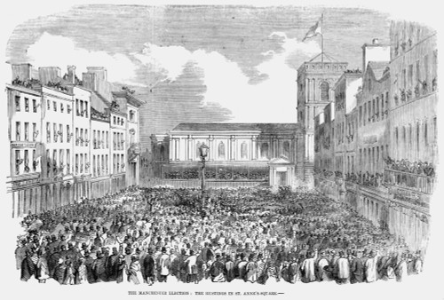 England: Election, 1857. /N'The Manchester Election: The Hustings In St. Anne'S-Square.' Engraving, 1857. Poster Print by Granger Collection - Item # VARGRC0264560