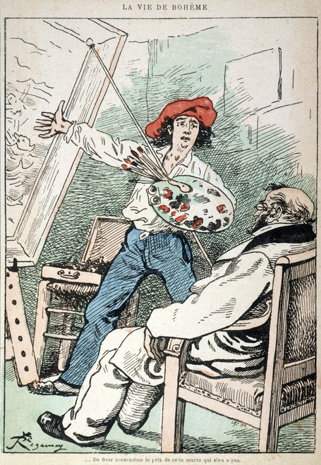 Scenes De La Vie De Boheme. /Nillustration By Andre Gill To A 19Th Century French Edition Of Henry Murger'S "Scenes De La Vie De Boheme". Poster Print by Granger Collection - Item # VARGRC0038186