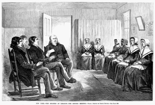 Shakers Singing, 1873. /Na Singing Meeting Of Shakers At Lebanon, New York. Wood Engraving, 1873. Poster Print by Granger Collection - Item # VARGRC0087386