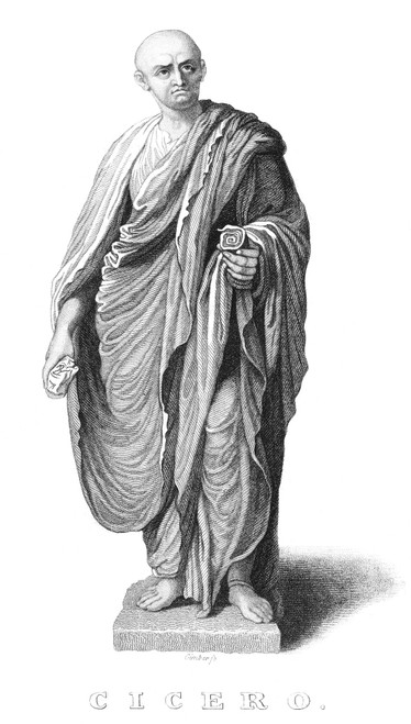 Marcus Tullius Cicero /N(106-43 B.C.). Roman Orator, Statesman, And Philosopher. Steel Engraving, American, 1833. Poster Print by Granger Collection - Item # VARGRC0002929