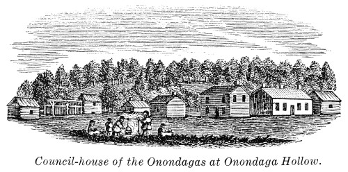 Onondagas: Council House. /Ncouncil House Of The Onondaga Native Americans At Onondaga Hollow, New York. Wood Engraving, 1841. Poster Print by Granger Collection - Item # VARGRC0013585