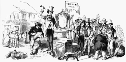 Auction, 19Th Century. /Nline Engraving, American, Mid-19Th Century. Poster Print by Granger Collection - Item # VARGRC0076075