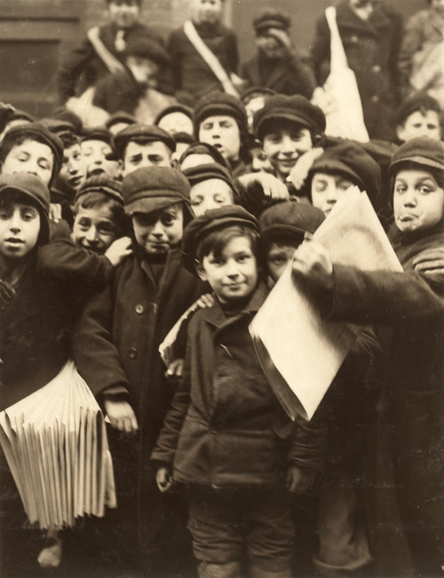 Hine: Newsboy, 1910. /Na Group Of Newsboys In Front Of The Paper Office At Bank Alley In Syracuse, New York. Photograph By Lewis Hine, February 1910. Poster Print by Granger Collection - Item # VARGRC0131728 Hine: Newsboy, 1910. /Na Group Of Newsboys In Front Of The Paper Office At Bank Alley In Syracuse, New York. Photograph By Lewis Hine, February 1910. Poster Print by Granger Collection - Item # VARGRC0131728